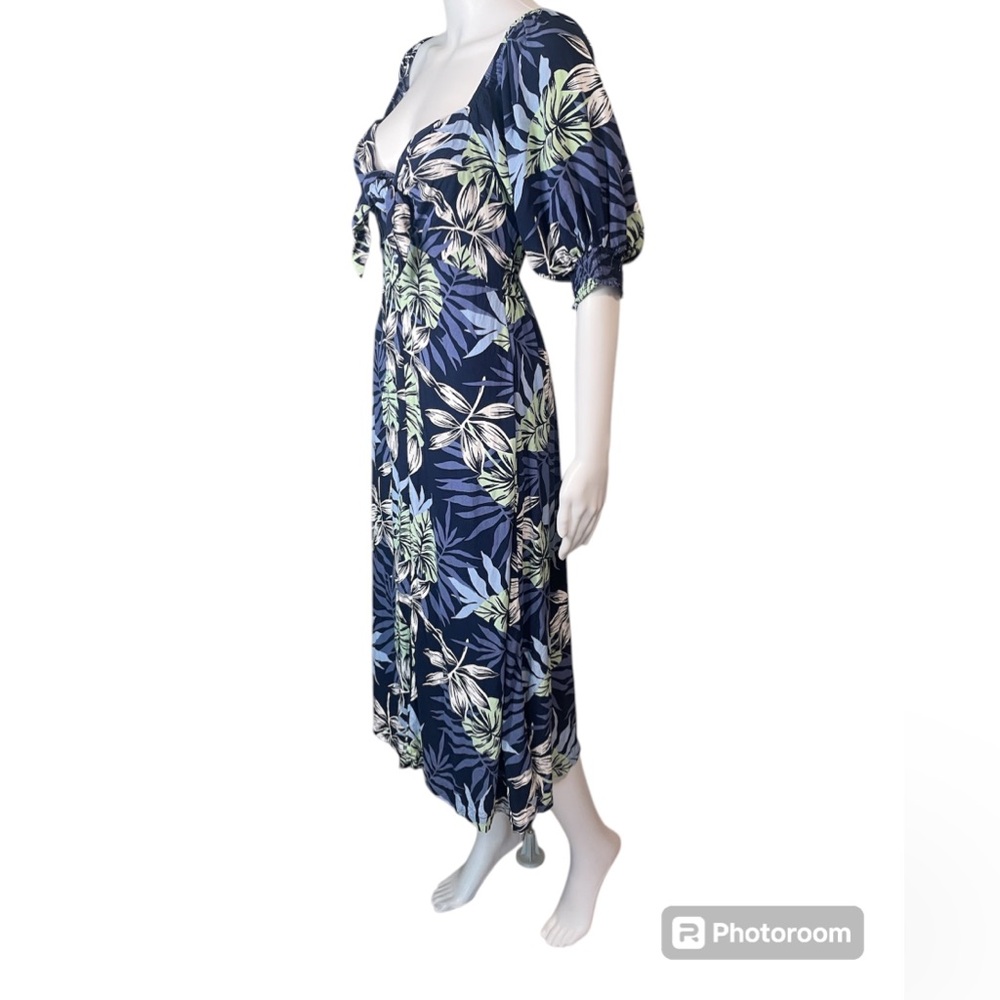 ROXY tropical foliage dress XS. EUC